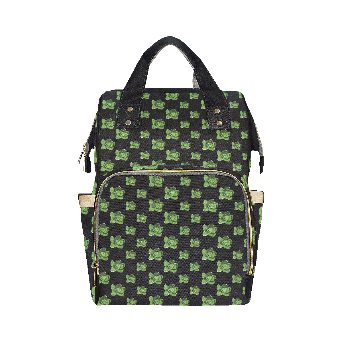 Cabbage Pattern Print Design 03 Diaper Bag Backpack