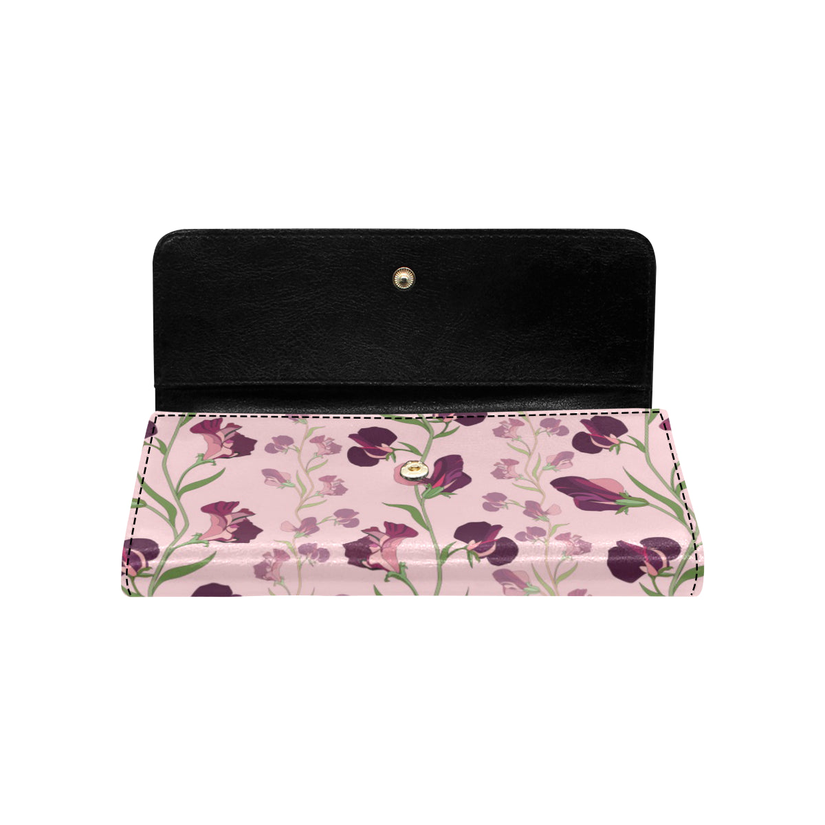 Peony Pattern Print Design PE09 Women's Trifold Wallet