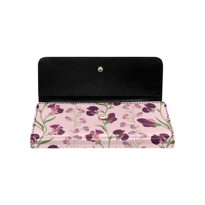 Peony Pattern Print Design PE09 Women's Trifold Wallet