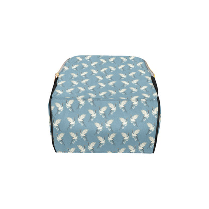Crane Pattern Print Design 05 Diaper Bag Backpack