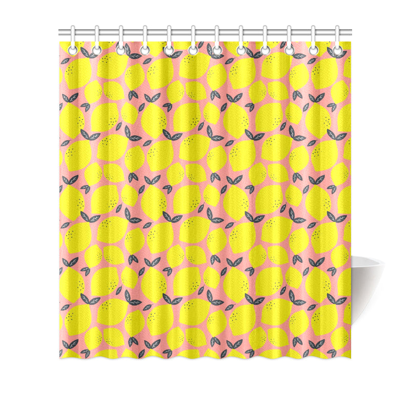 Lemon Pattern Print Design LM03 Shower Curtain