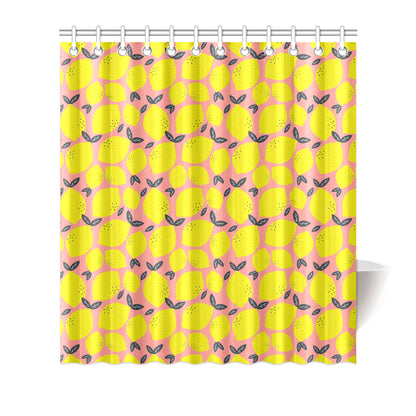 Lemon Pattern Print Design LM03 Shower Curtain