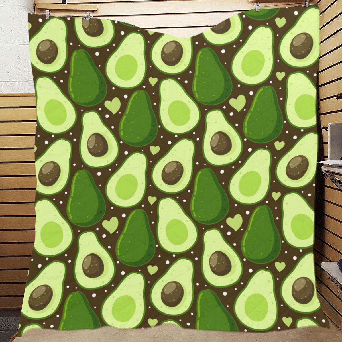 Avocado Pattern Print Design AC04 Premium Quilt
