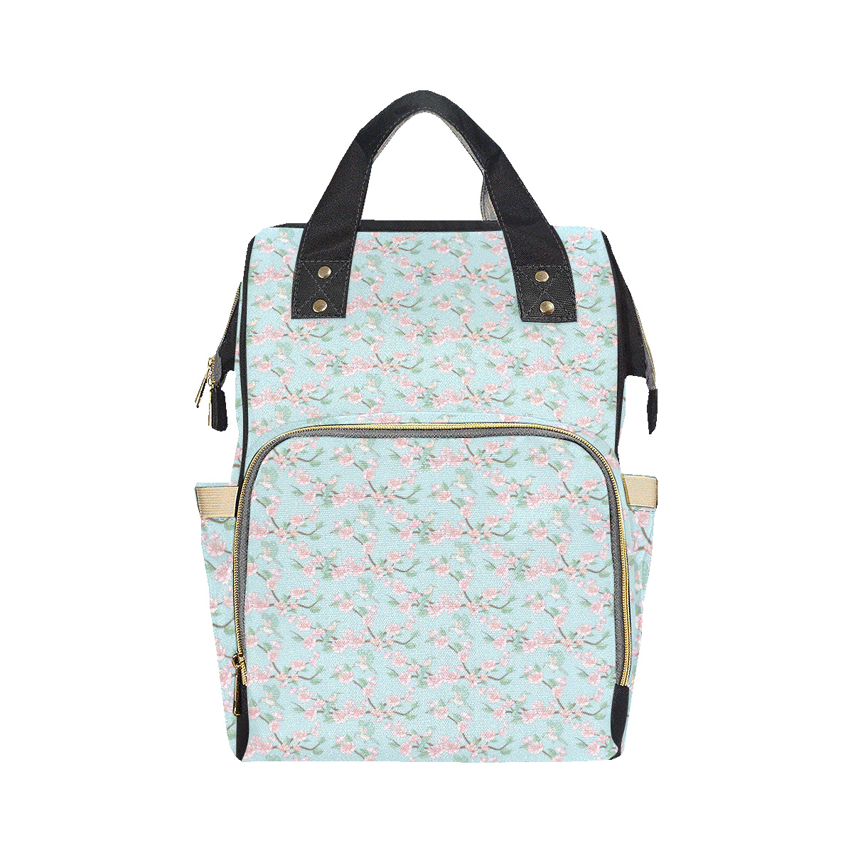 Cherry Blossom Pattern Print Design 02 Diaper Bag Backpack