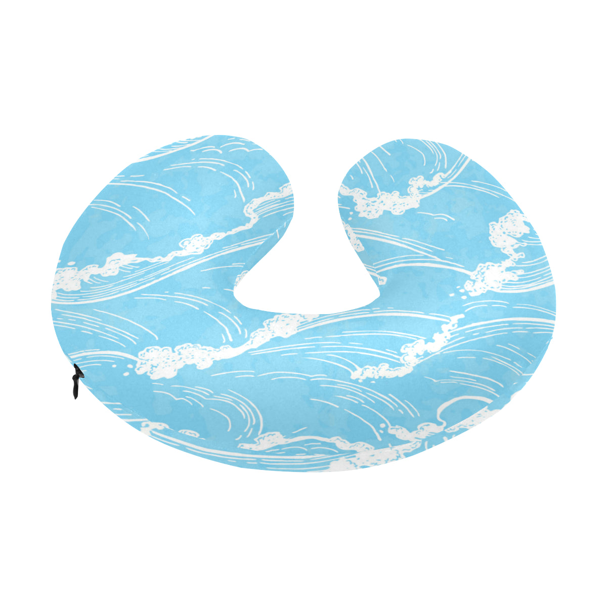 Ocean Wave Pattern Print Design A01 U-Shaped Travel Neck Pillow