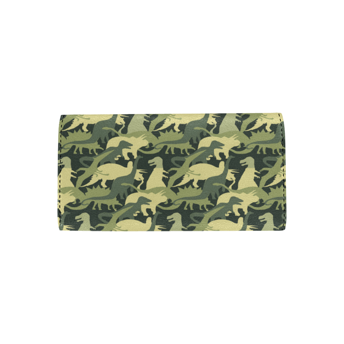 Camouflage Dinosaur Pattern Print Design 03 Women's Trifold Wallet