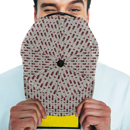 Wine Bottle Pattern Print Snapback Cap
