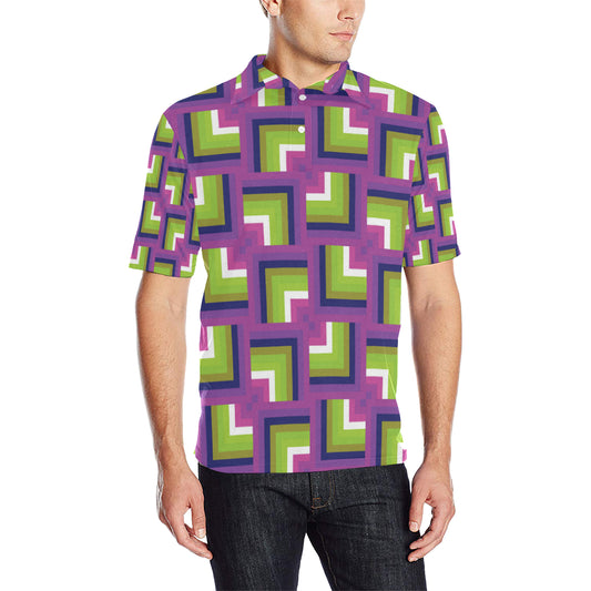 Optical illusion Pattern Print Design A05 Men Polo Shirt