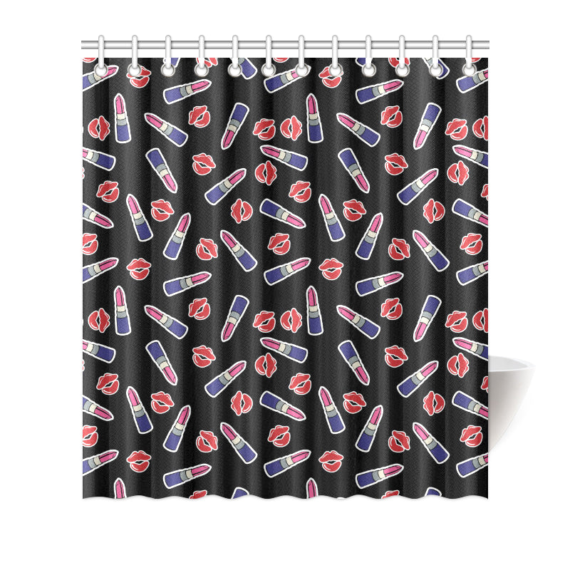 Lipstick Pattern Print Design LT01 Shower Curtain