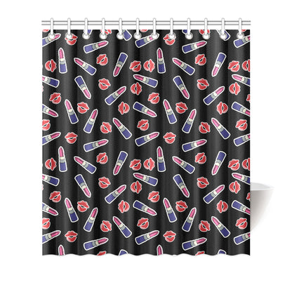 Lipstick Pattern Print Design LT01 Shower Curtain