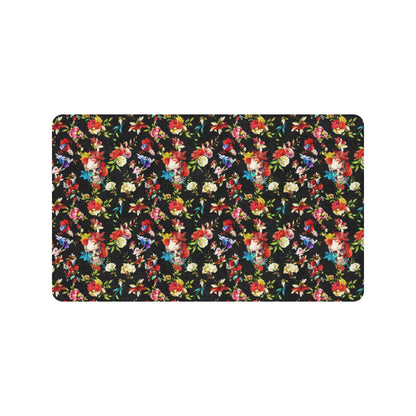 Skull Roses Flower Design Themed Print Rubber Doormat