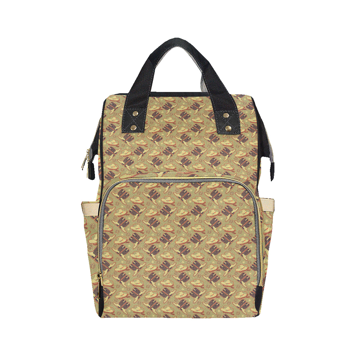Western Cowboy Themed Diaper Bag Backpack