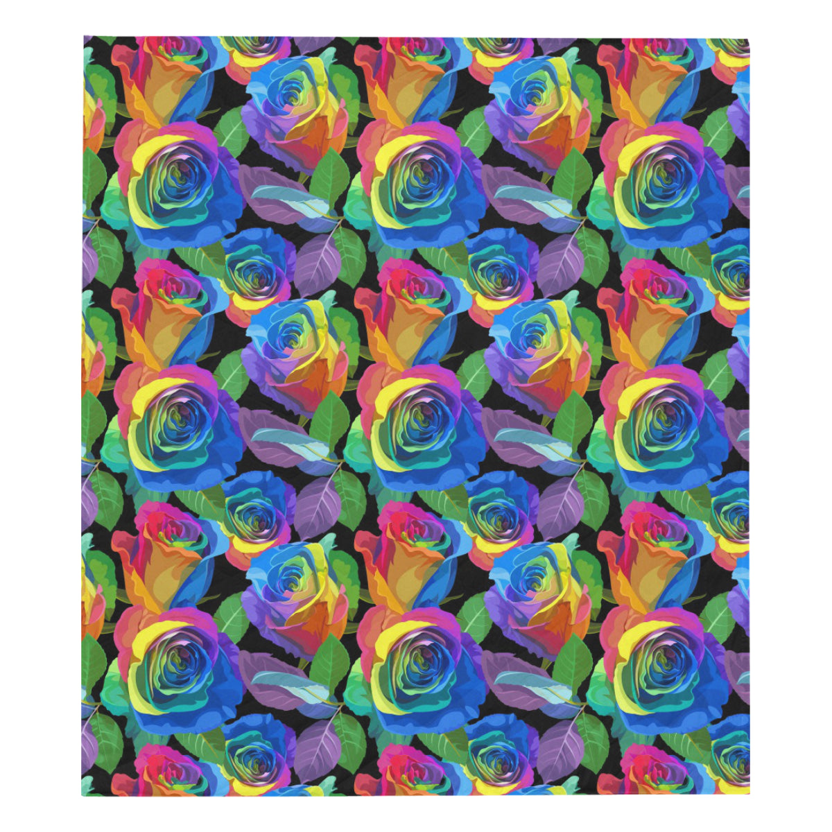 Rose Pattern Print Design RO02 Premium Quilt
