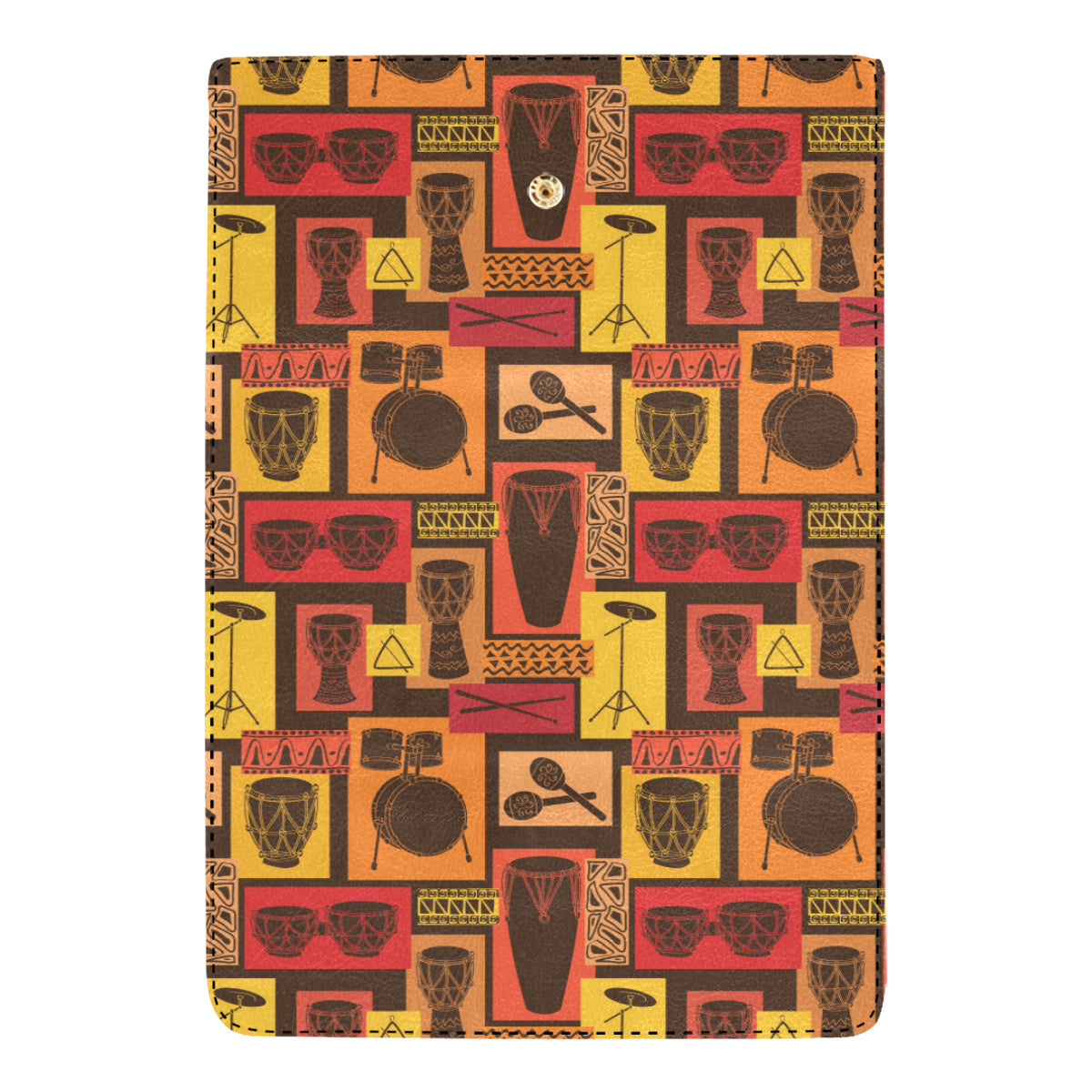 Percussion Pattern Print Design 02 Women's Trifold Wallet