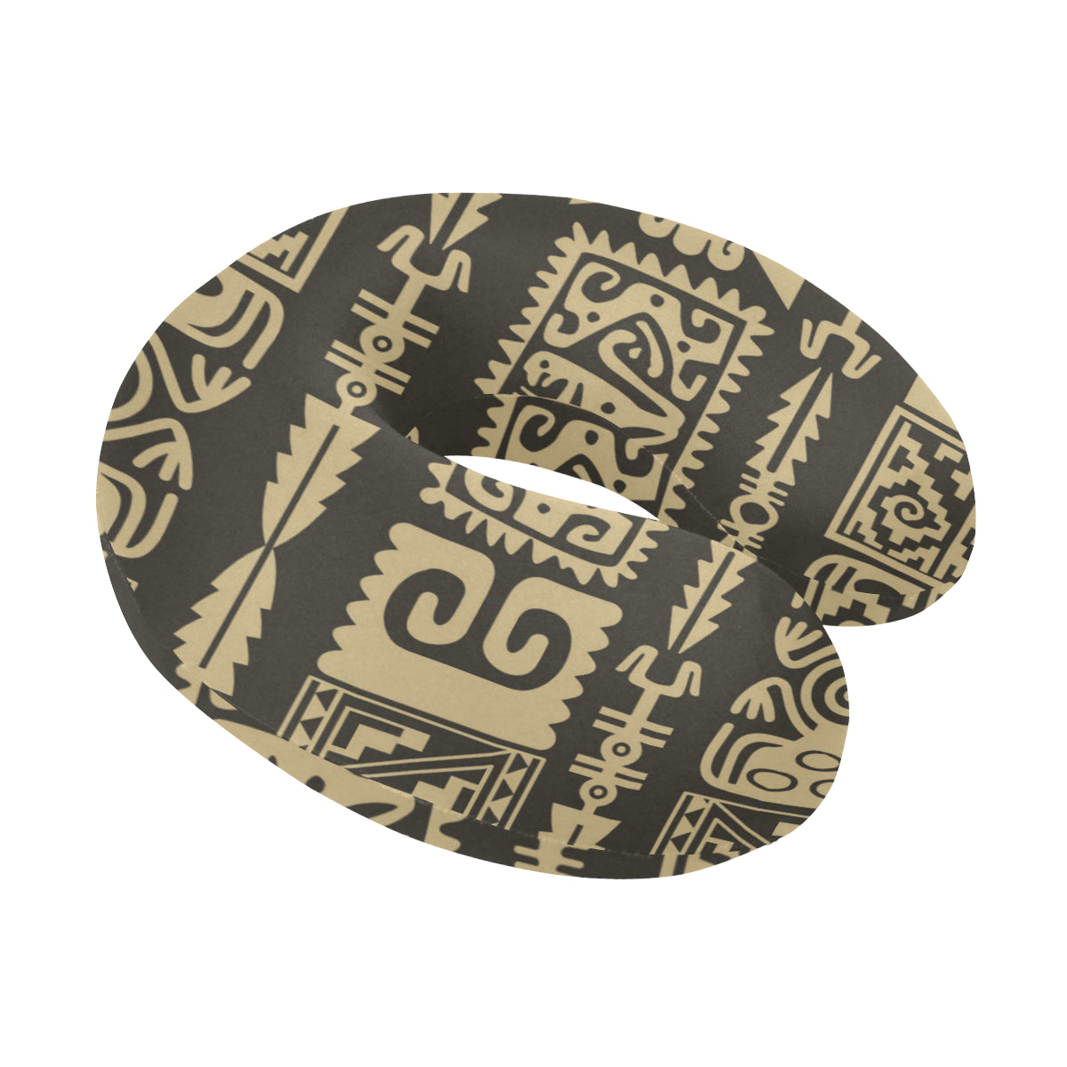 Mayan Pattern Print Design 03 U-Shaped Travel Neck Pillow