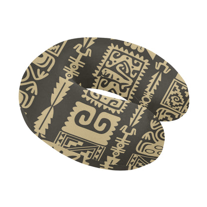 Mayan Pattern Print Design 03 U-Shaped Travel Neck Pillow