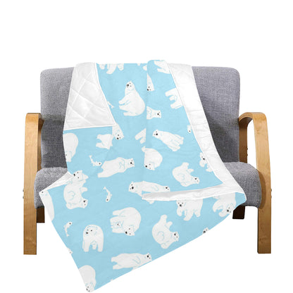 Polar Bear Pattern Print Design PB01 Premium Quilt