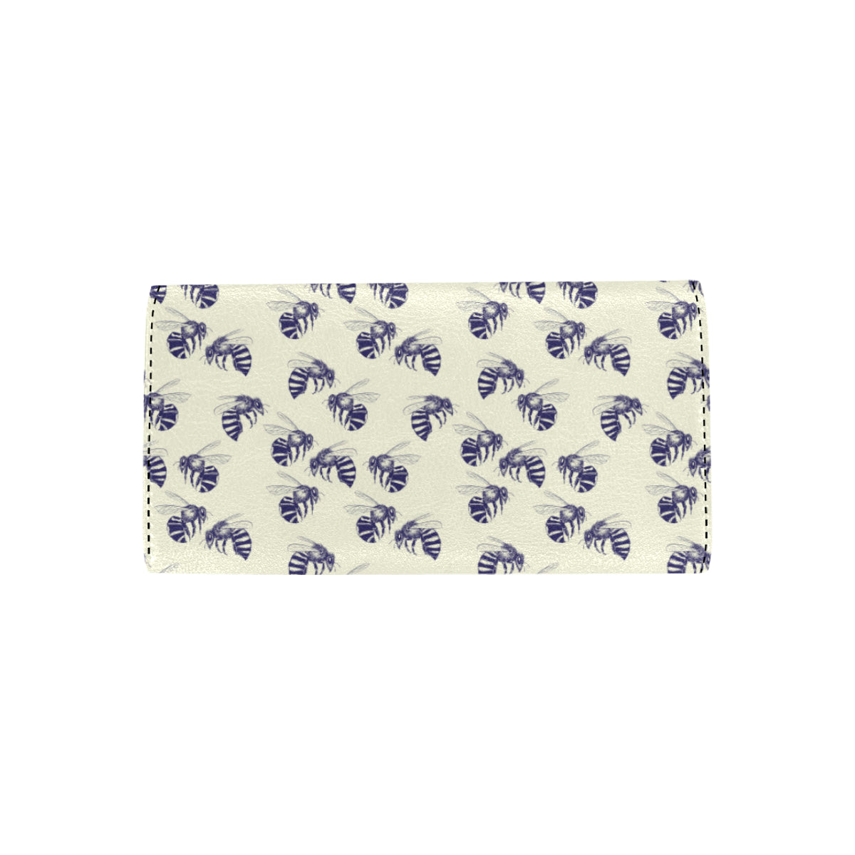Bee Pattern Print Design 02 Women's Trifold Wallet