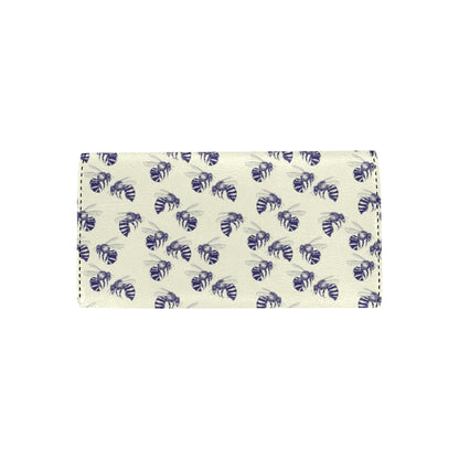 Bee Pattern Print Design 02 Women's Trifold Wallet