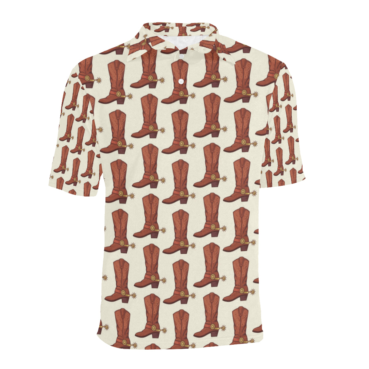 Cowboy Pattern Print Design 06 Men Polo Shirt