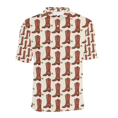 Cowboy Pattern Print Design 06 Men Polo Shirt