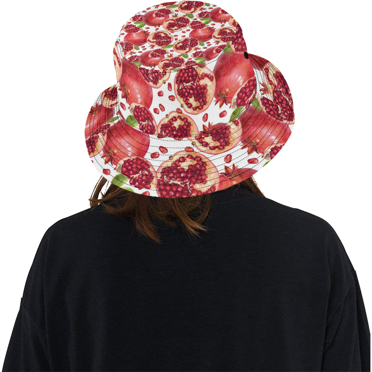 Pomegranate Pattern Print Design PG03 Unisex Bucket Hat