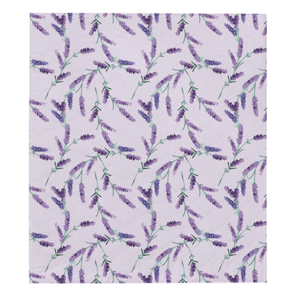 Lavender Pattern Print Design 02 Premium Quilt