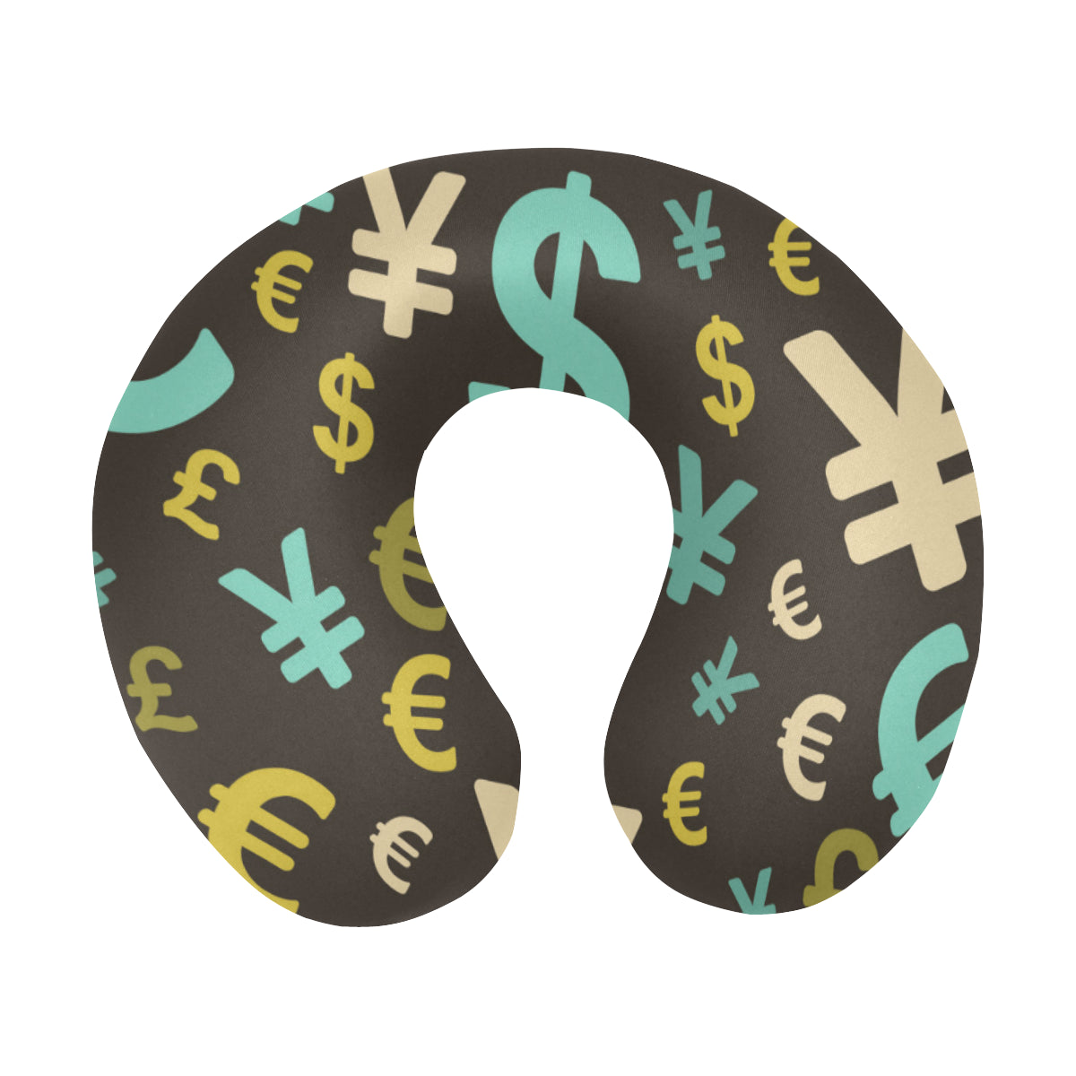 Money Pattern Print Design 01 U-Shaped Travel Neck Pillow