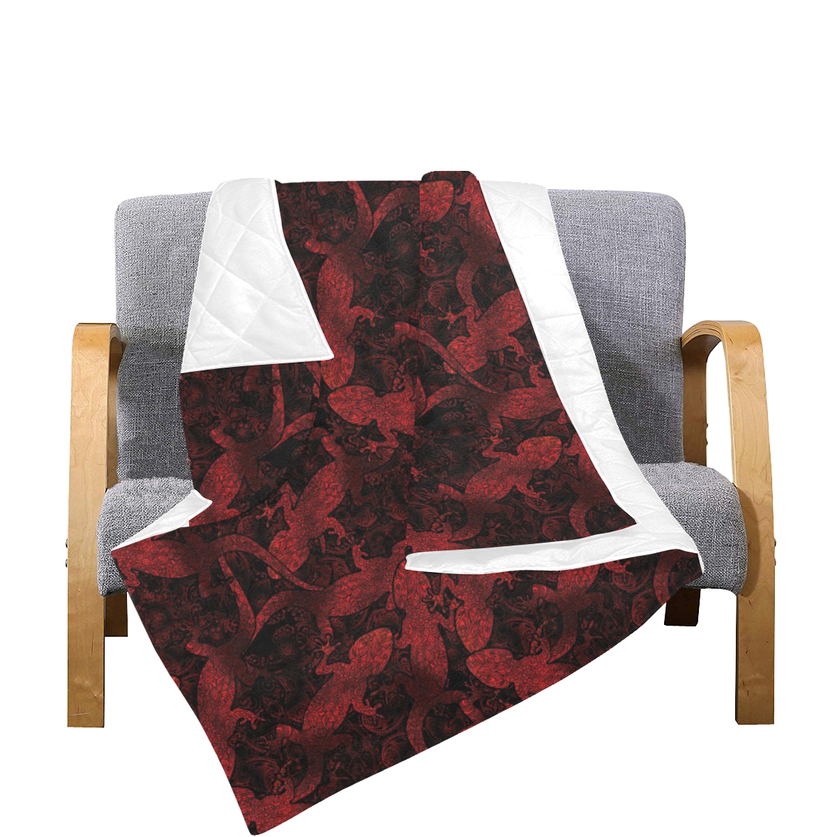 Gecko Pattern Print Design 04 Premium Quilt