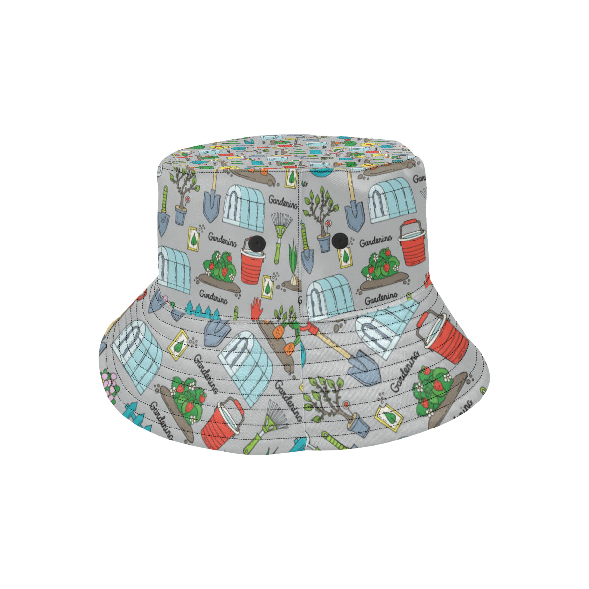 Gardening Pattern Print Design G07 Unisex Bucket Hat