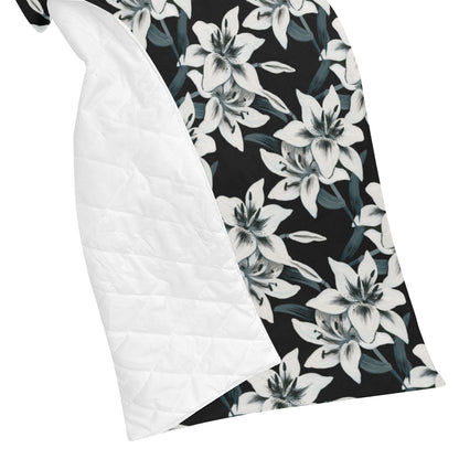 Lily Pattern Print Design 03 Premium Quilt