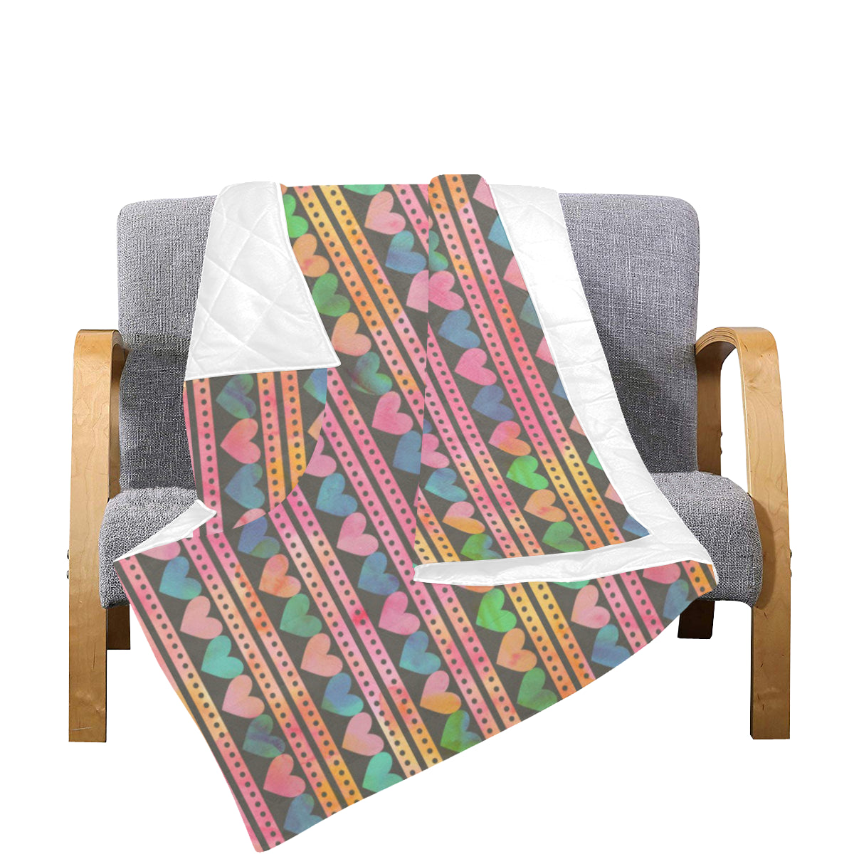 Heart Pattern Print Design HE010 Premium Quilt
