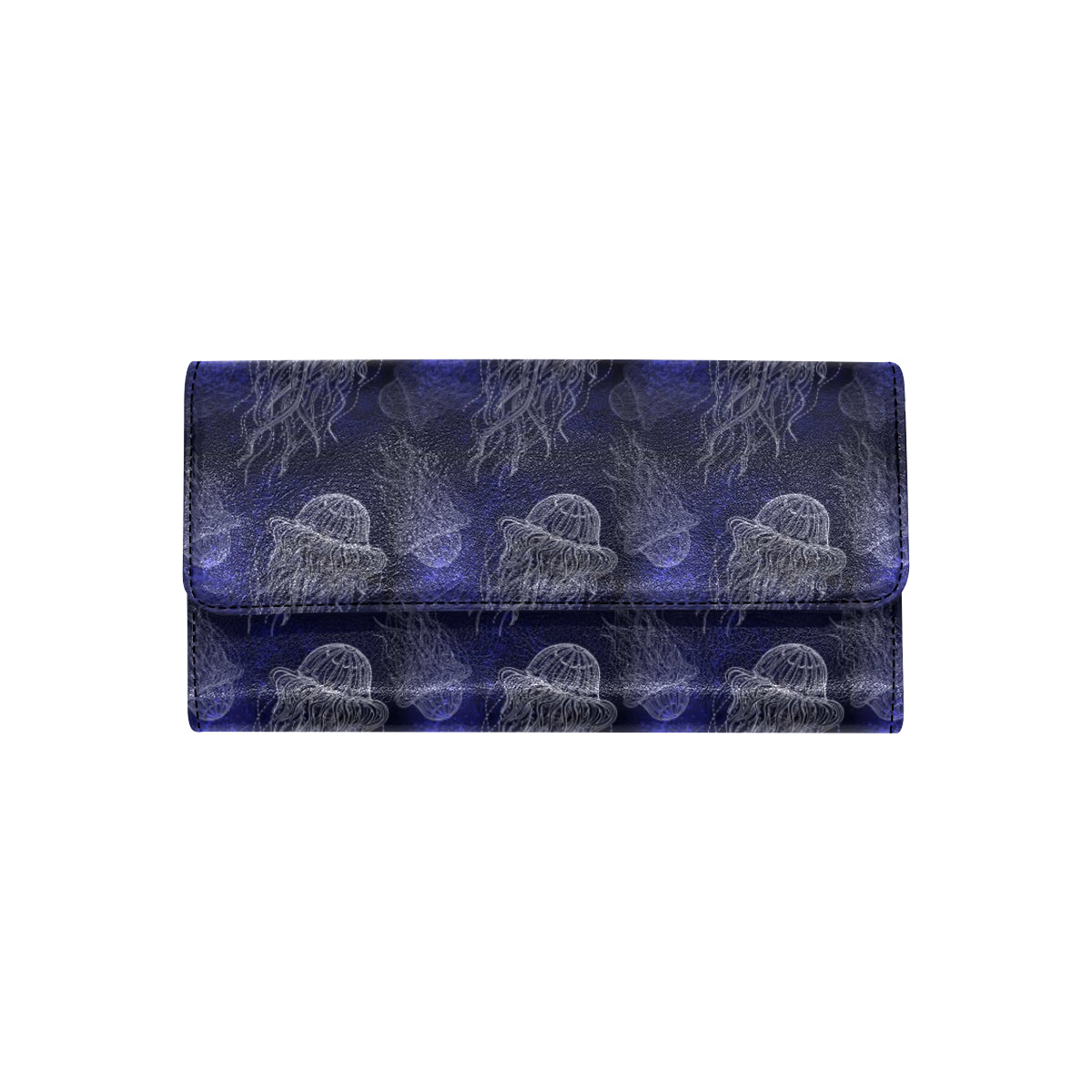 Jellyfish Pattern Print Design 02 Women's Trifold Wallet