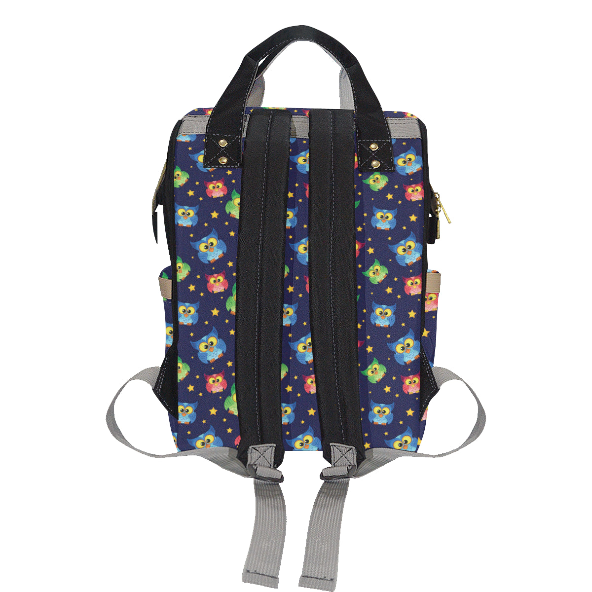 Owl with Star Themed Design Print Diaper Bag Backpack