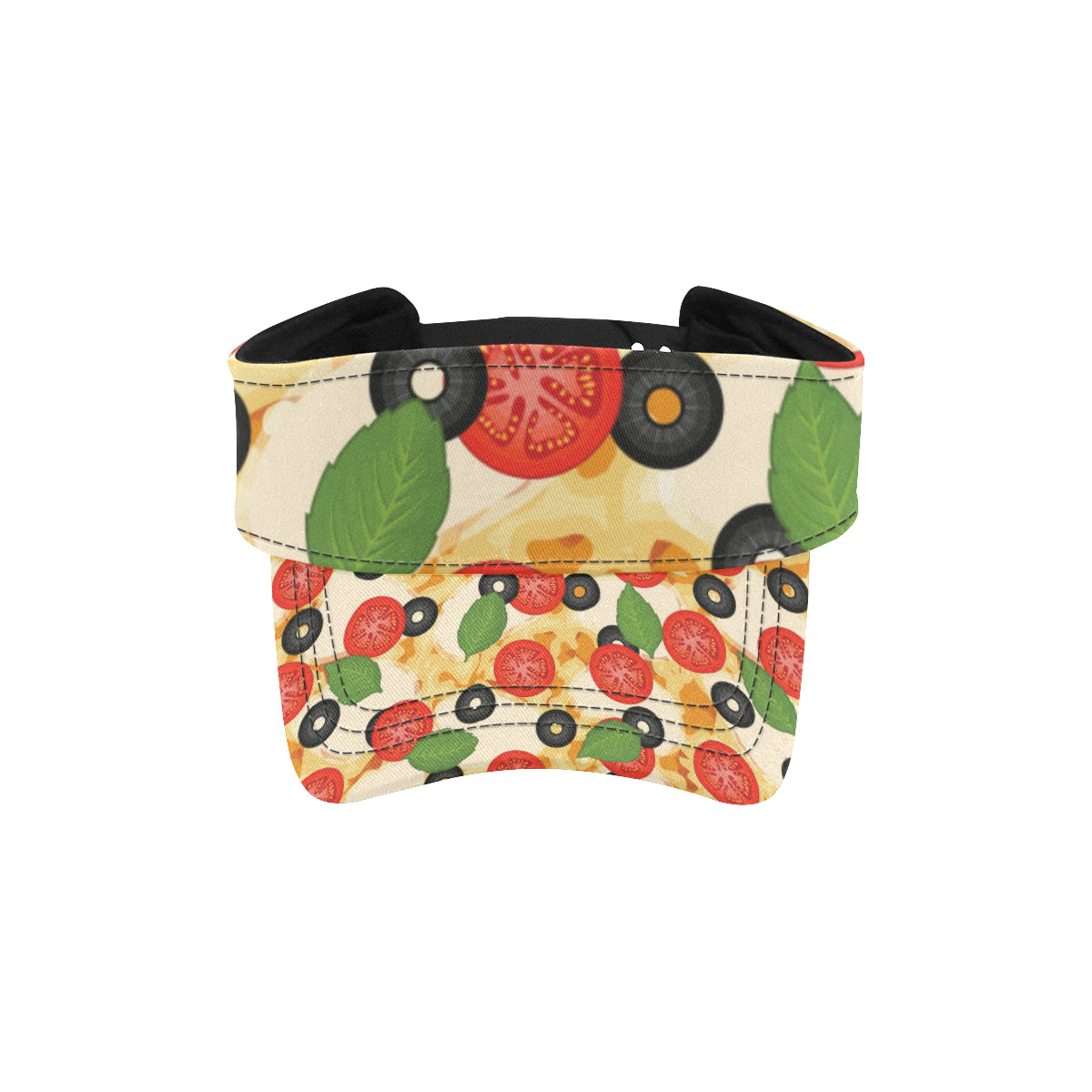 Pizza Pattern Print Design A05 Unisex Sun Visor