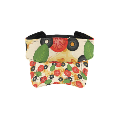Pizza Pattern Print Design A05 Unisex Sun Visor