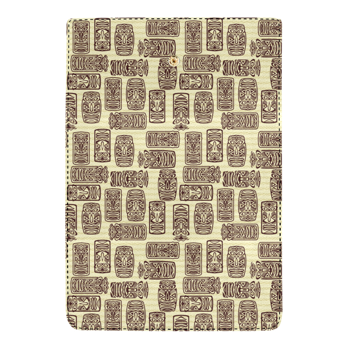 Tiki Brown Mask Print Women's Trifold Wallet