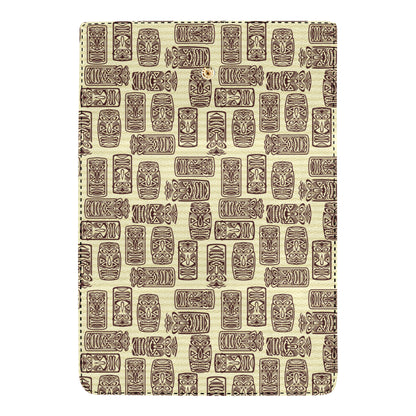 Tiki Brown Mask Print Women's Trifold Wallet