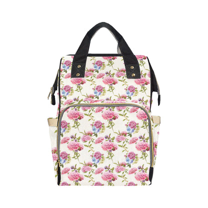 Carnations Pattern Print Design CN02 Diaper Bag Backpack