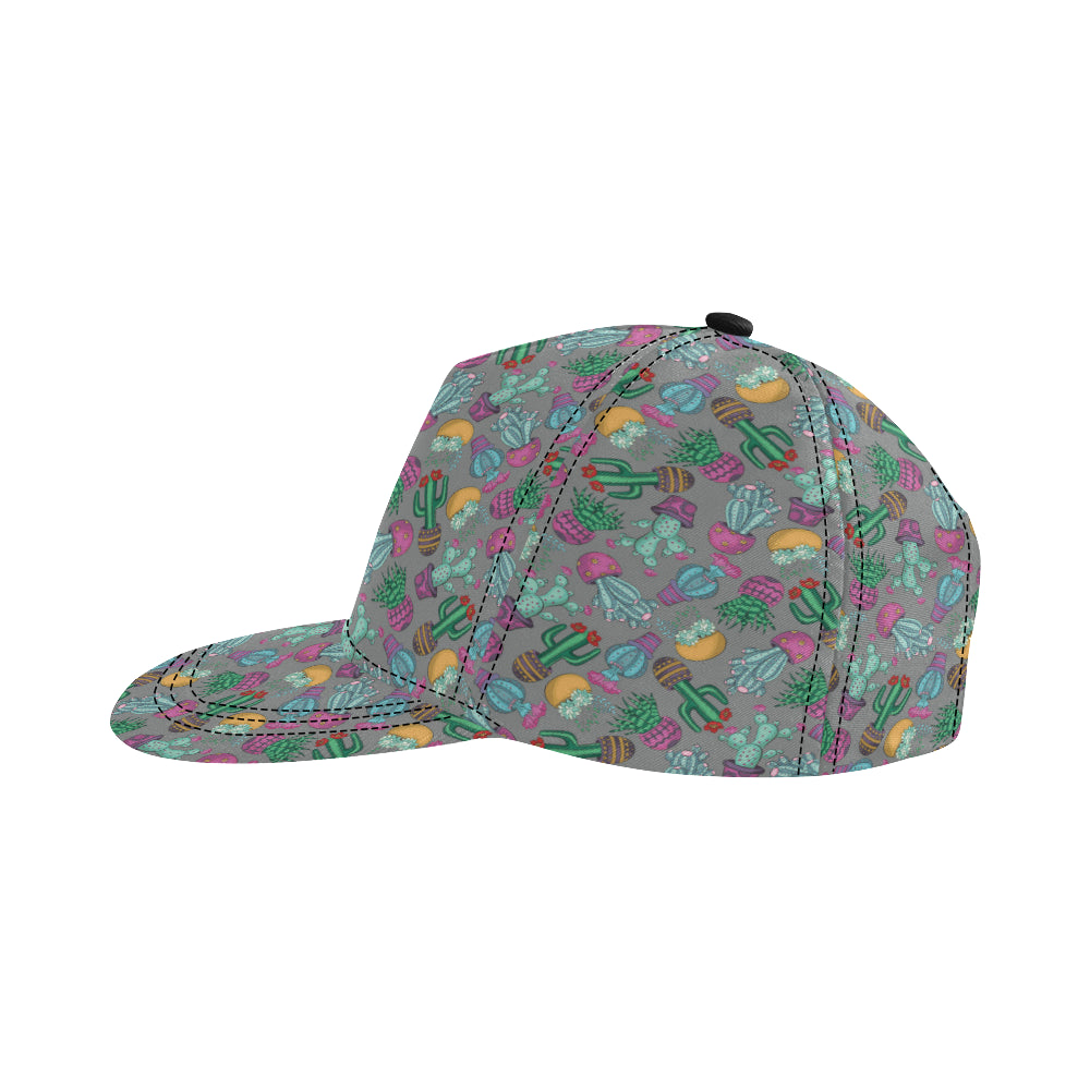 Cactus Colorful Print Pattern Snapback Cap