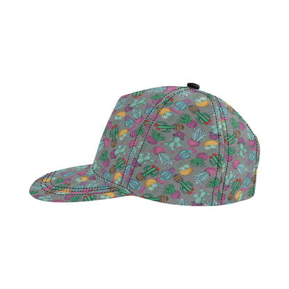 Cactus Colorful Print Pattern Snapback Cap