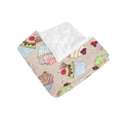 Cupcake Pattern Print Design CP06 Premium Quilt