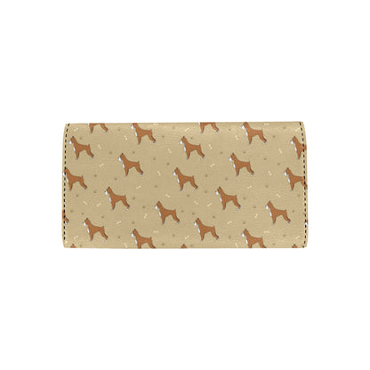 Boxers Pattern Print Design 02 Women's Trifold Wallet