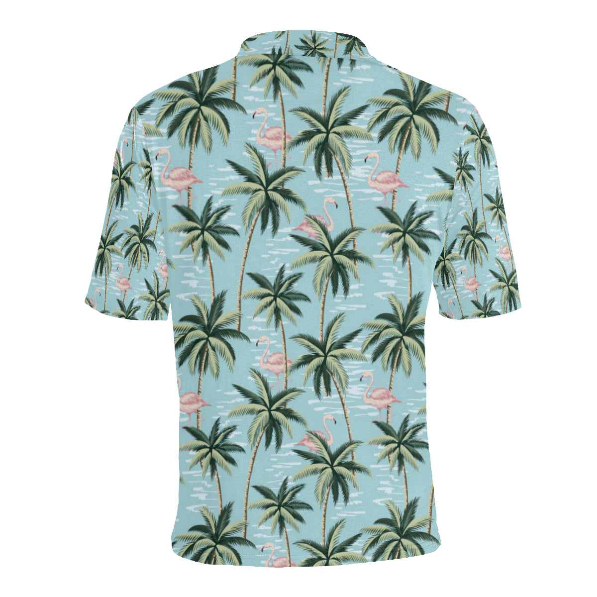 Palm Tree Pattern Print Design PT05 Men Polo Shirt