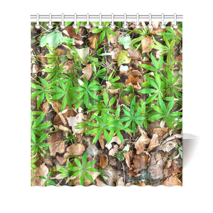 Camouflage Realistic Tree Fresh Print Shower Curtain