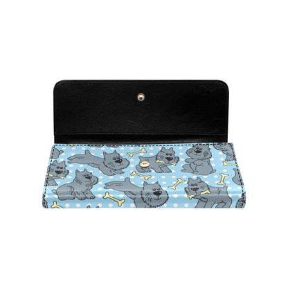 Schnauzers Pattern Print Design A02 Women's Trifold Wallet