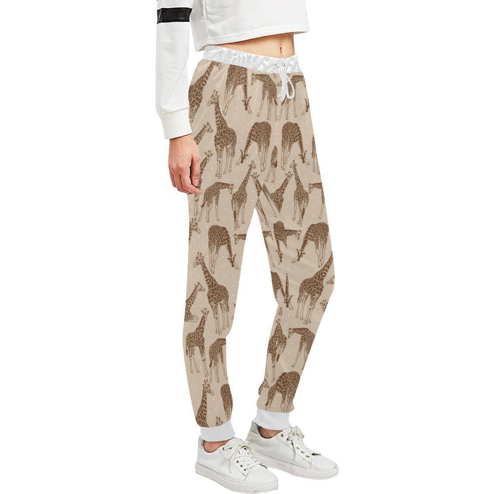 Giraffe Pattern Design Print Unisex Sweatpants