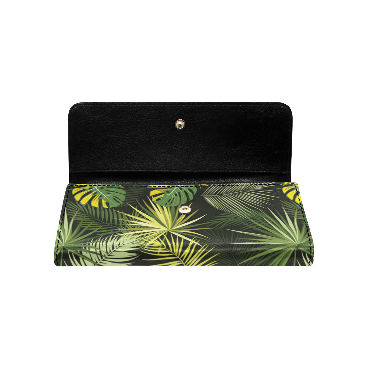 Palm Leaf Pattern Print Design A05 Women's Trifold Wallet
