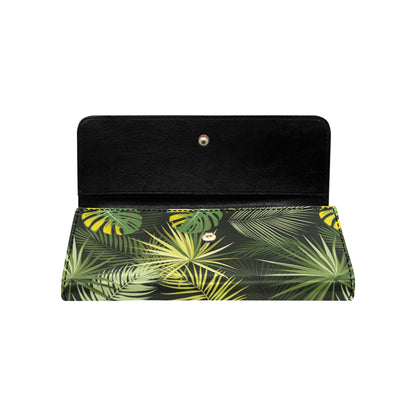 Palm Leaf Pattern Print Design A05 Women's Trifold Wallet