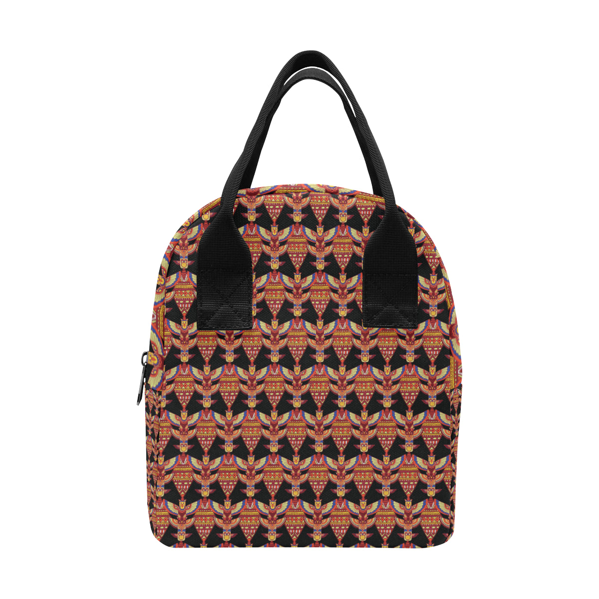 Totem Pole Print Insulated Lunch Bag